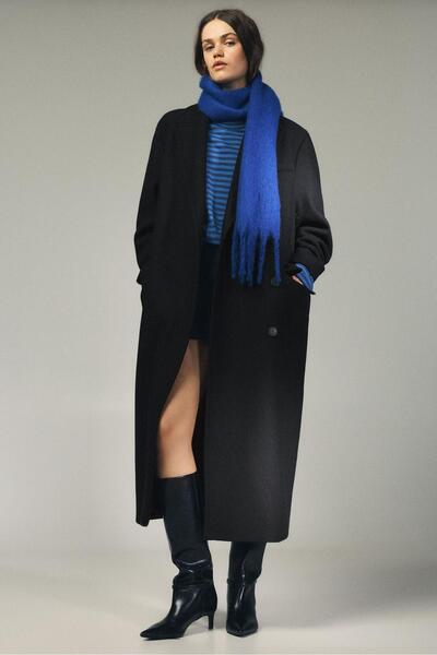 Pull & Bear Manteco® uzun yünlü palto