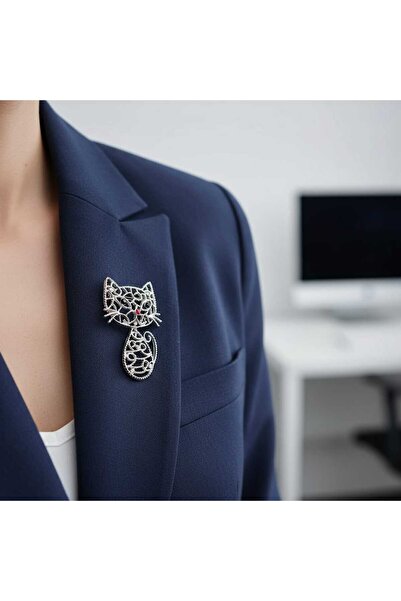 Ralp Moda Kedi Broş Yeni Yıl Hediyesi