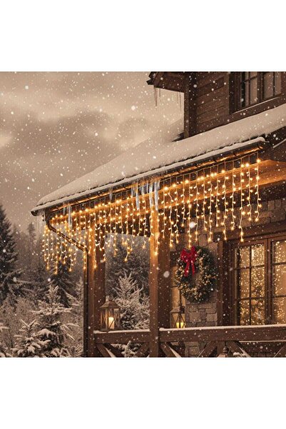 HOFF 192180 Luminițe de Crăciun în formă de țurțur, 180 LED-uri, Alb cald, 4,...