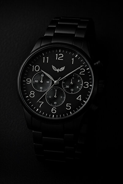 AndraRose Styles Ανδρικό ρολόι Premium - Πλήρως μαύρη έκδοση