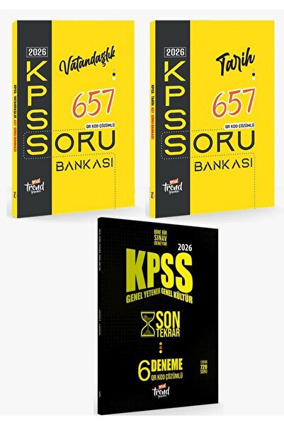 Yeni Trend Yayınları 2026 Kpss Lisans, Ön Lisans Ortaöğretim Çözümlü 657 Vata...