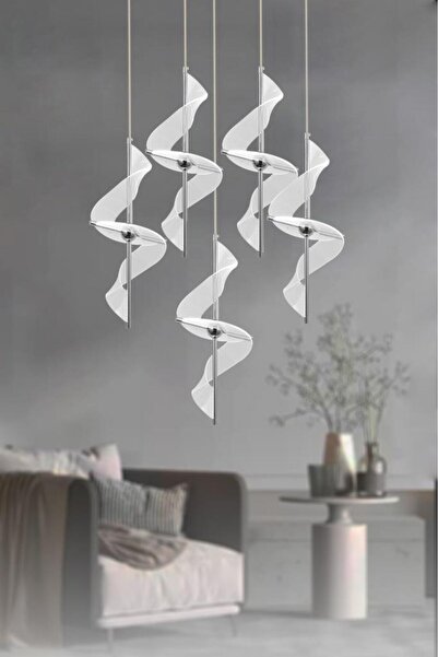 Eray Aydınlatma 8270-4+1 5li Krom Sarkıt Led Avize