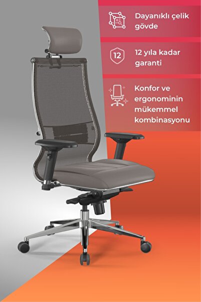 METTA Samurai Ergonomik Koltuk | Bel Destekli, Tekerlekli, Yükseklik Ayarlı, Yönetici Koltuğu - 23.3.5.61