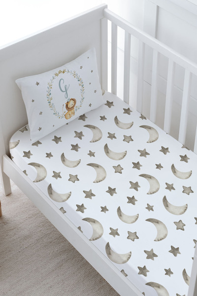Tuğba Kuğu Baby Size Duvet Cover Set (100X150) - Little Lion Series - Letter g
