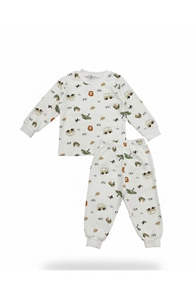 BOBBY JR KİDSWEAR HEART PRINTED PAJAMAS SET