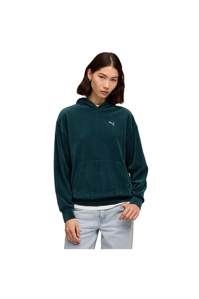 Puma Ess Elevated Velour Hoodie Women's Adult Sweatshirt