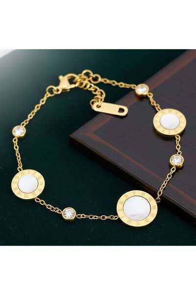 KEVSA Jewelry Brățară din oțel inoxidabil cu pandantive față-verso negre/albe - BF1184