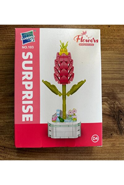 HEDİYEBİZİZ سلسلة مكعبات البناء على شكل زهور