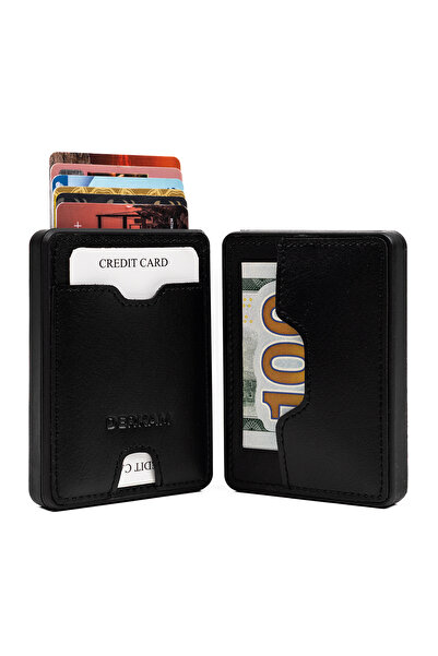 Derkam D-MEC Mekanizmalı Cüzdan & Kartlık - Erkek Cüzdan Kartlık - Minimalist...