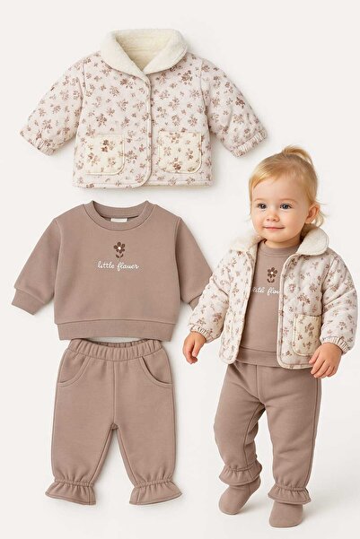 SeaBubbles Floral Coat Girl's Winter Suit