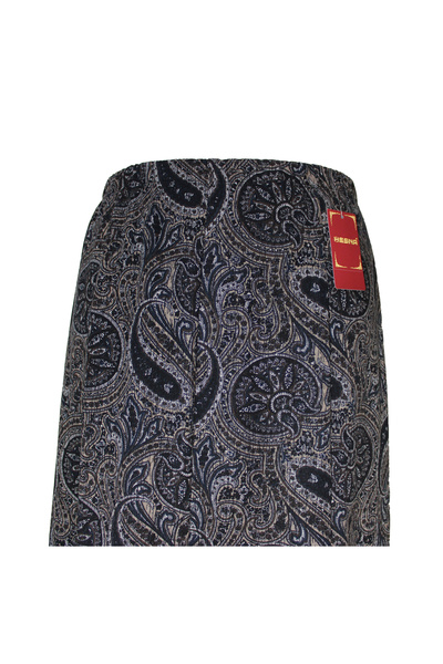 HESNA Women's Floral Pattern Oversized Size 8 Piece Elastic Winter Quality Black Skirt