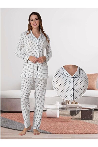 Lohusa Homewear طقم بيجامة للحوامل من Effortt بتصميم خاص بأزرار أمامية وأكمام...