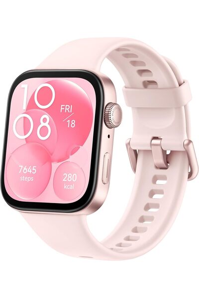 Huawei Watch Fit 3 Smartwatch, 1.82" AMOLED, GPS, Bluetooth Calls, Aluminium Case (Pink)