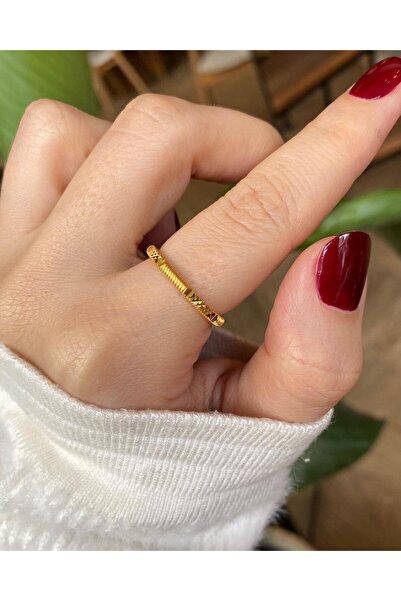 bestmysilver Kadın Gümüş Desenli Ajda Yüzük