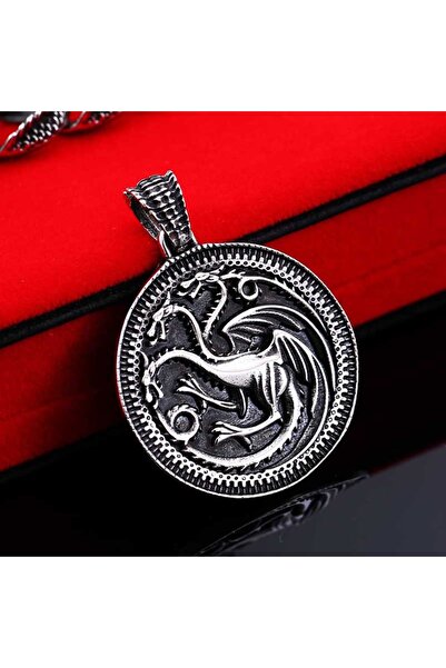 Viking قلادة من الفولاذ المقاوم للصدأ 316L بتصميم التنين ذات جودة عالية
