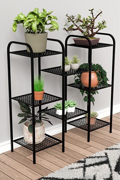 DEKOZUM GÖZDE Çiçeklik Saksılık Dekoratif Saksı Çiçek Standı Saksı Rafı 8 RAFLI