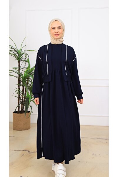 ARJİN MODA Syon Jileli Pamuklu Elbise Ceket Jile Takım