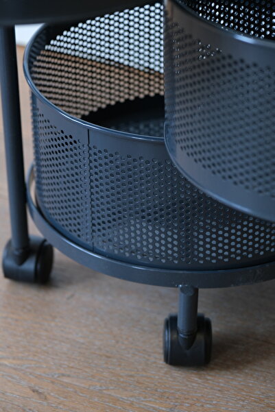 mixerhome 5 Katlı Tekerlekli Metal Sebzelik – Açılır Kapanır, Paslanmaz