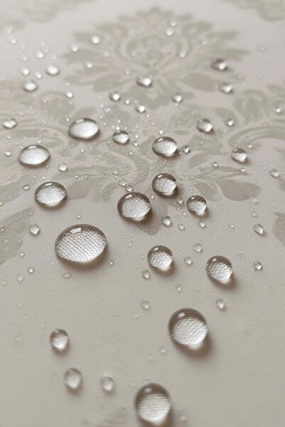 Rivaİstanbul Jumbo Jakar Gri Liquid Repellent Stain-Resistant Tablecloth 160X220 cm