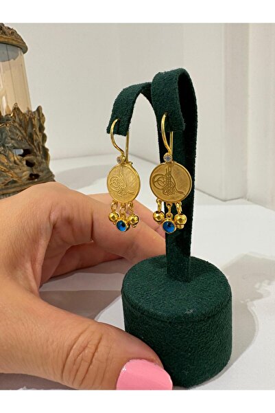 bestmysilver Kadın Gümüş Camgöz Tuğralı El İşçiliği Küpe