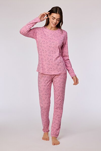 Woody Set de pijamale-Pzg - 923 Z Aop Cat Gırls