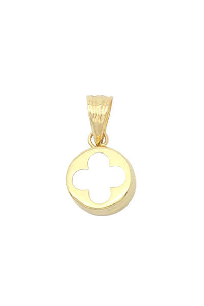 Bijuteria SORELLY 14k Gold Flower Pendant with Enamel