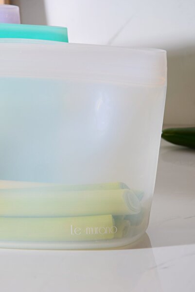 Le murano Lush Air Tight Ziplock Silicone Storage Bag 1500 ml | Transparent