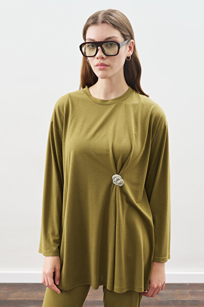 Manuka Knot Design Pants Suit Green