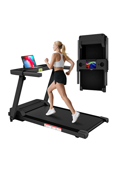 Ehi Folding Treadmill, Foldable Home Fitness Equipment with LCD for Walking & Running