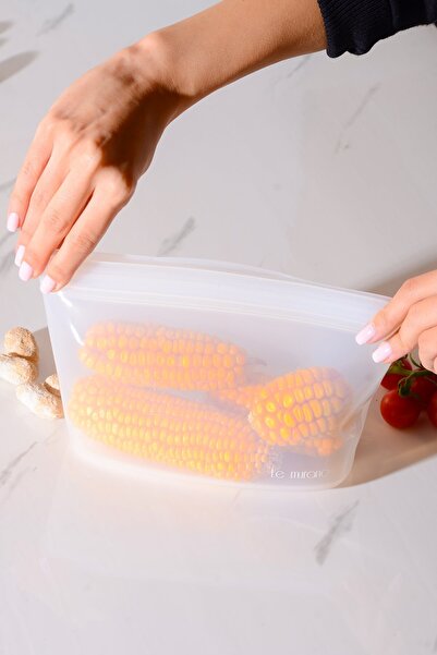 Le murano Lush Air Tight Ziplock Silicone Storage Bag 1000 ml | Transparent