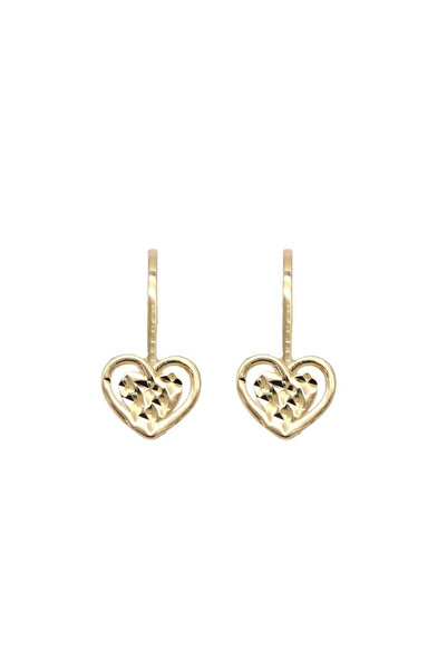 Bijuteria SORELLY 14k Gold Heart Children's Earrings