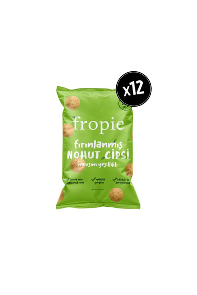 FROPİE Fırınlanmış Nohut Cipsi Mevsim Yeşillikli x 12