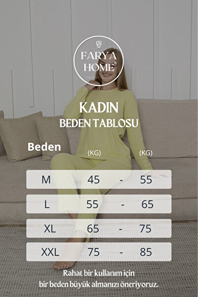 Farya Home Cotton Thick Winter Interlock Striped Long Sleeve Knitted Pajama Set