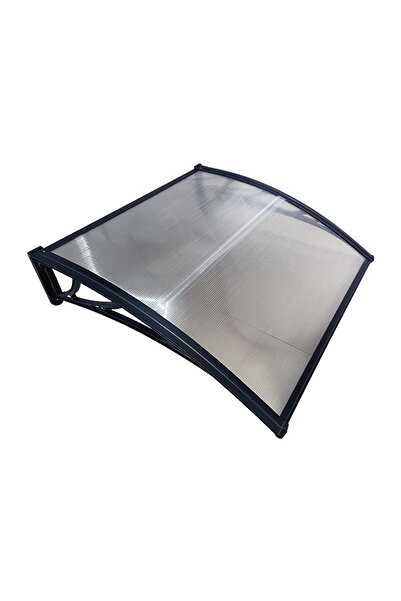 MAPROFI Copertina de usa 150x120cm marchiza adapost acoperis Negru-Transparent