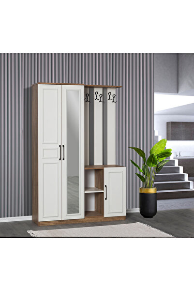 comiet Flr Aynalı raf askılık detay portmanto ayakkabılık