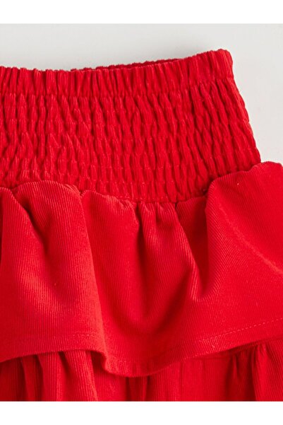 LC Waikiki Lcw Kids Layered Girls' Velvet Skirt and Pantyhose