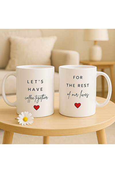 OEM Gift Set For Girlfriend/Boyfriend, 2 Cups, Let's have coffee together/For...