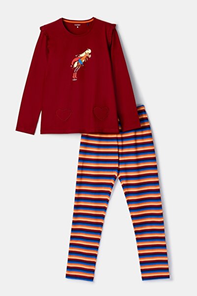 Woody Set de pijamale-Plg - 495 Sun Dred Tomato