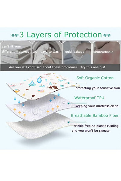 Generic 70x90 cm baby water mattress, washable, suitable for baby cribs, adult/pet incontinence mattress