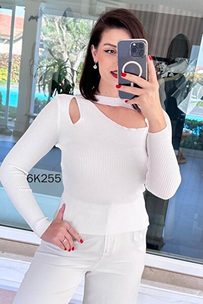 İnce Topuk Open under Collar Corded Fabric Knitwear Body 6K255