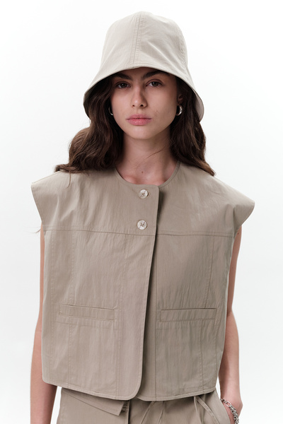 Manuka Green Bucket Hat with Rubber Detail