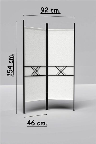 Retodesign BEYAZ 2 KANAT PARAVAN 1442B