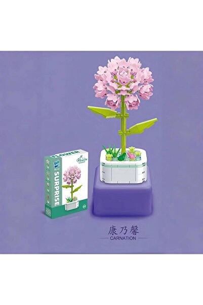 HEDİYEBİZİZ سلسلة مكعبات البناء ليغو - وردي