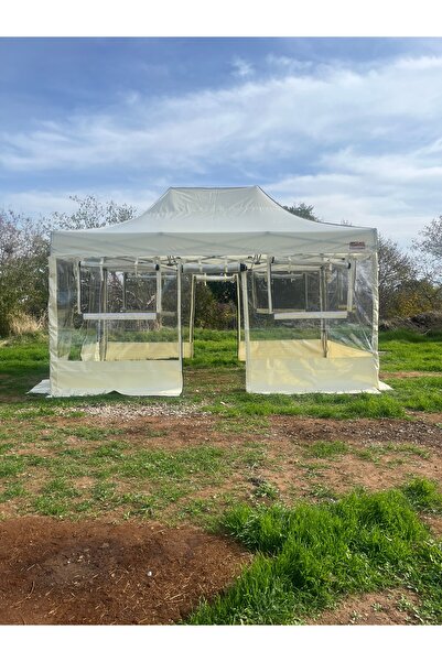 HİLAL ŞEMSİYE 3x4.5 etrafı şeffaf ile kapalı gazebo çadır (ÖZEL ÜRETİM)