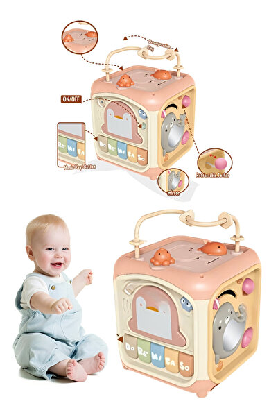 Generic Activity Cube Baby Toys,Activity Center Shape Sorter Toy Gift for Boy Girl Toddlers Kids