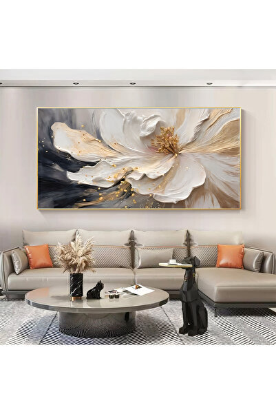 Z Concept Yağlıboya Dokulu Çiçek Tablo