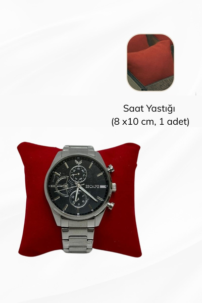 Yaman Hediyelik Saat Yastığı, Saat Kutusu Yastığı Kırmızı Süet ( 8x10 cm, 1 adet)