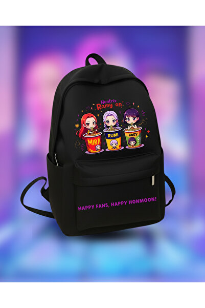 Touz Moda Kpop Demon Hunters Detail Printed School, Tutoring, Course Backpack