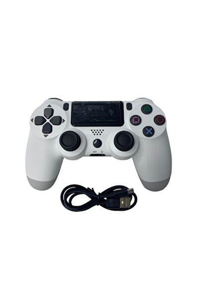 HAPPY JOKER Controler wireless tip DualShock pentru PS4/PS-TV/PS Now - Alb