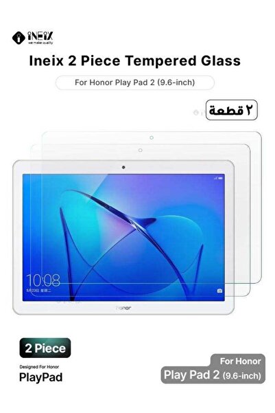 ineix قطعتان من واقي الشاشة الزجاجي المقوى لجهاز Honor Play Pad 2 مقاس 9.6 بوصة